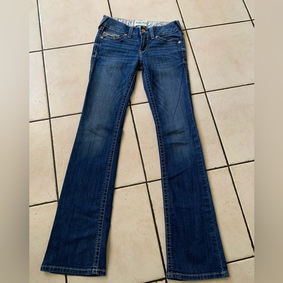 Ariat blue topaz low rise bootcut jeans. - Picture 1 of 3
